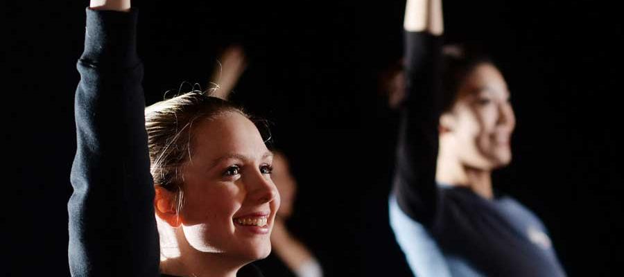 Smiling dancers