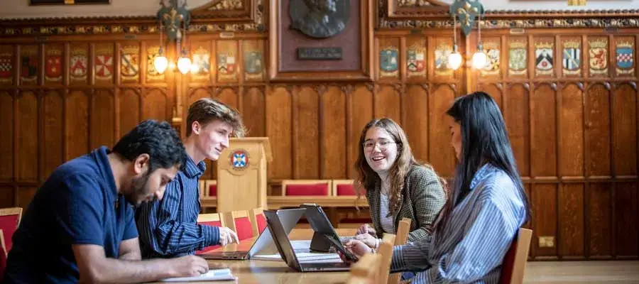 Students studying at the School of Divinity