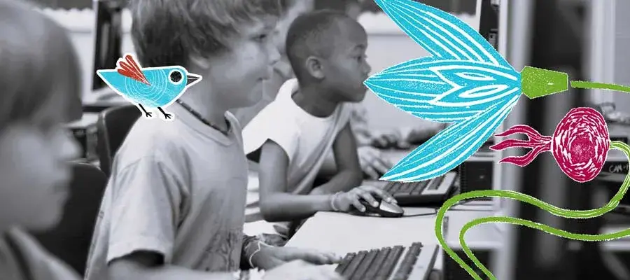 Children using computers