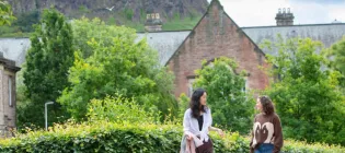 Students in Moray House Quad