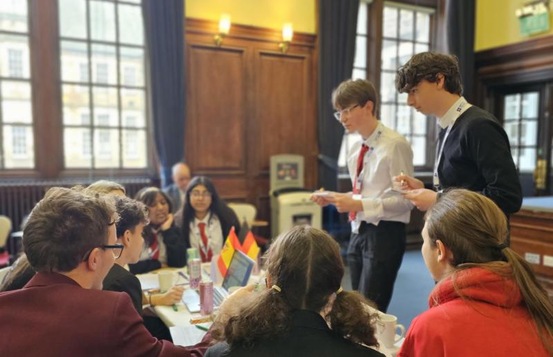 Students consulting at the event