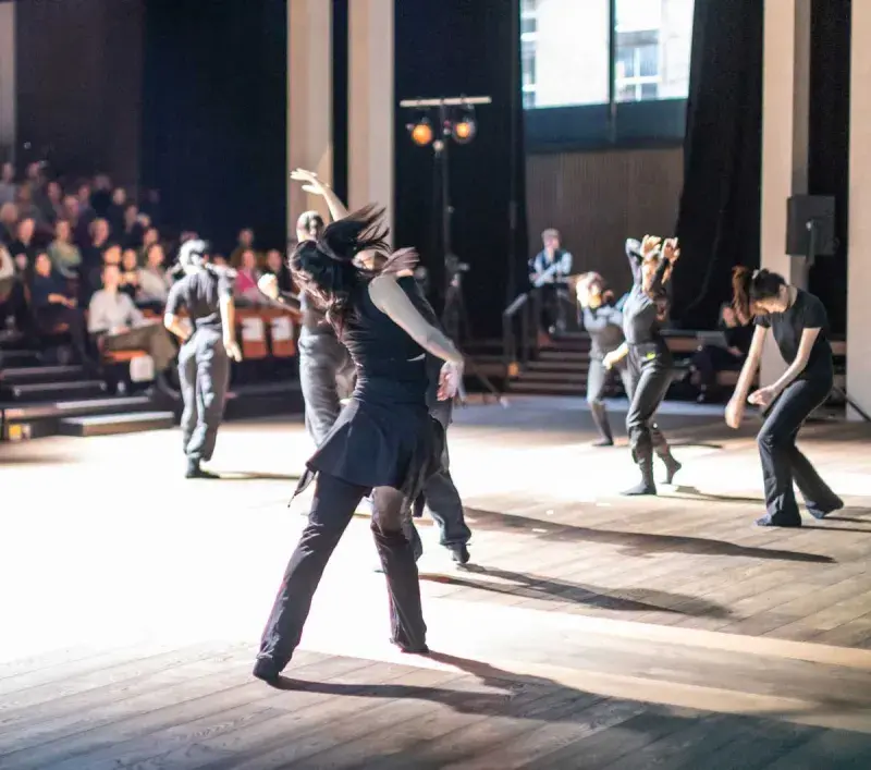 Dancers performing at Edinburgh Futures Institute