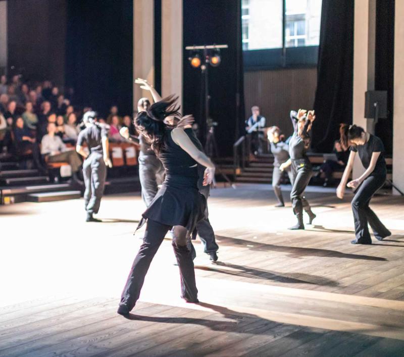 Dancers performing at Edinburgh Futures Institute