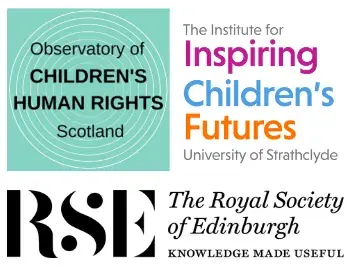 Logos of the Observatory, the RSE and Inspiring Children's Futures