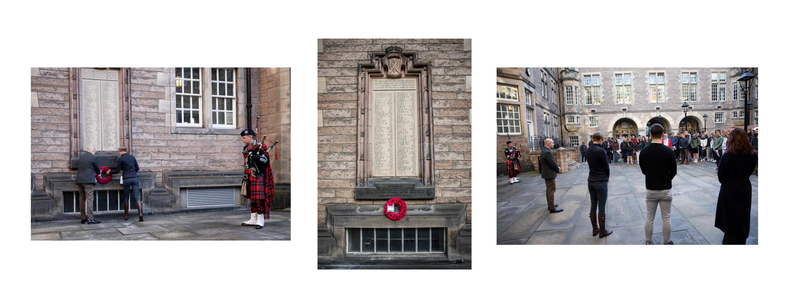 Poppy wreath laying ceremony at Paterson's Land, 10 November, 2023