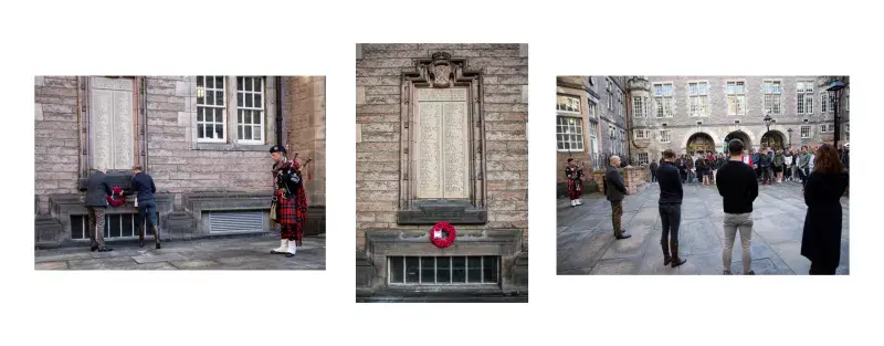 Poppy wreath laying ceremony at Paterson's Land, 10 November, 2023