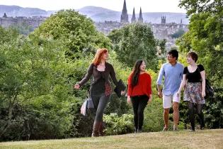 Students at the Botanics