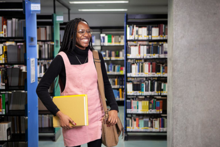 Student in Moray House Library